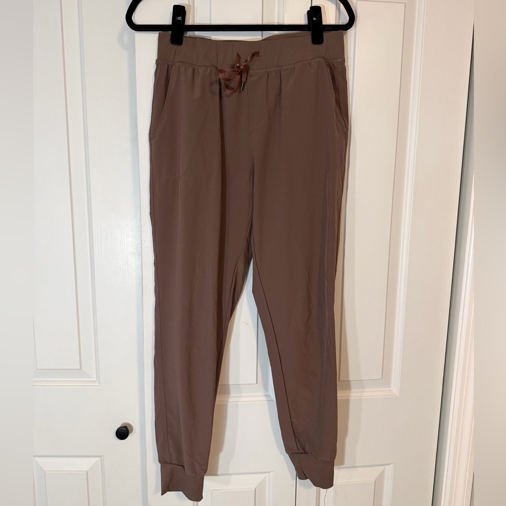 CRZ YOGA Mauve Brown Drawstring Track Joggers